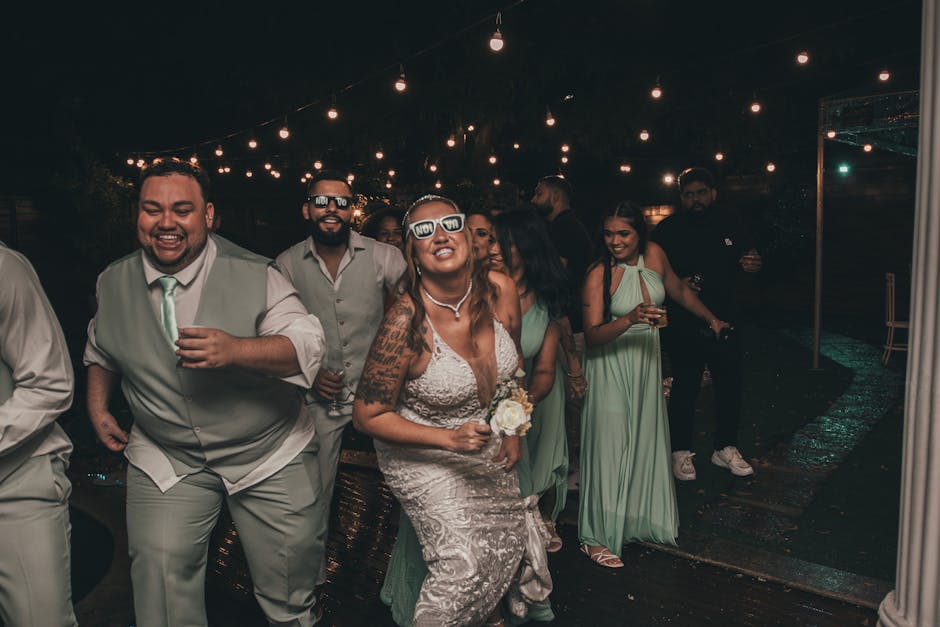 Joyful wedding reception dancing captured by destination wedding photography